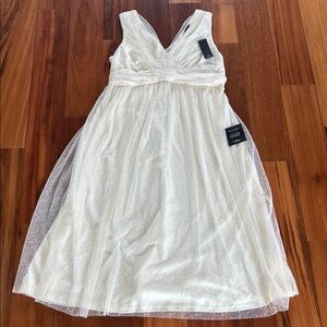 Lulu's Cream Midi Dress
